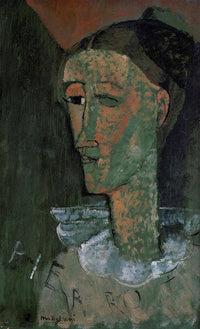 Pierrot (Self Portrait as Pierrot) by Amedeo Modigliani — hand-painted portrait oil painting reproduction on canvas