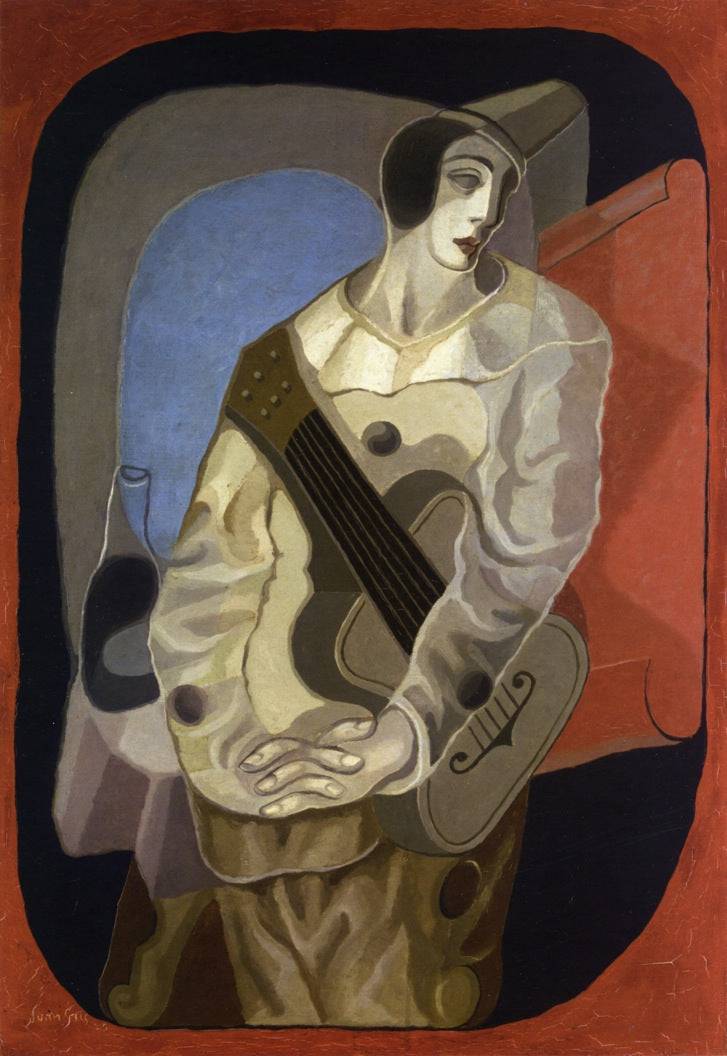 Pierrot with Guitar - Juan Gris