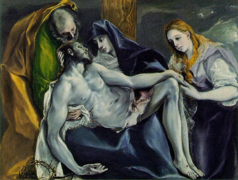 Pietà by El Greco — hand-painted cultural oil painting reproduction on canvas
