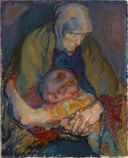 Pietà by Magnus Enckell — female oil painting wall art, Symbolism