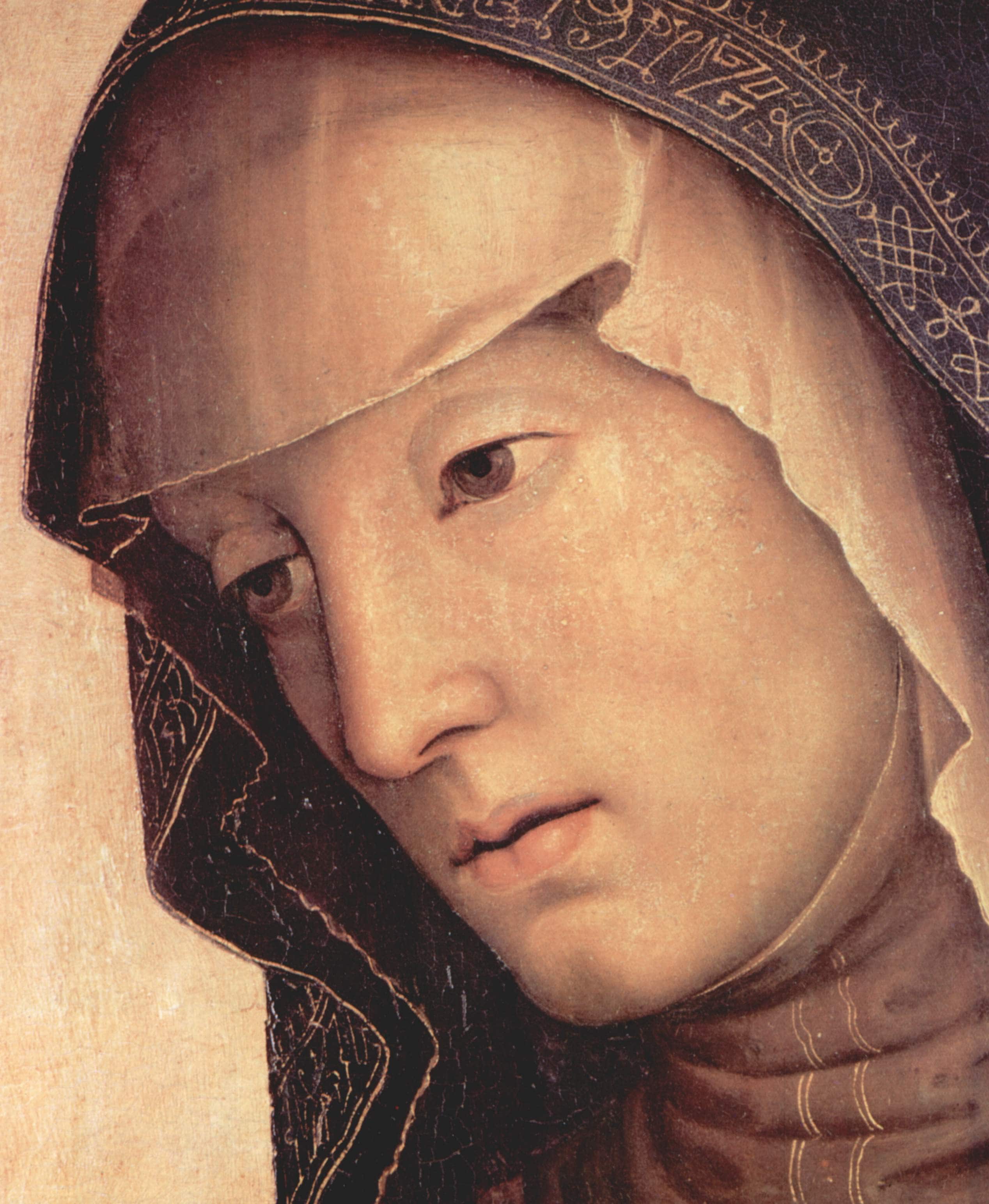 Pieta. Maria (detail) - Pietro Perugino