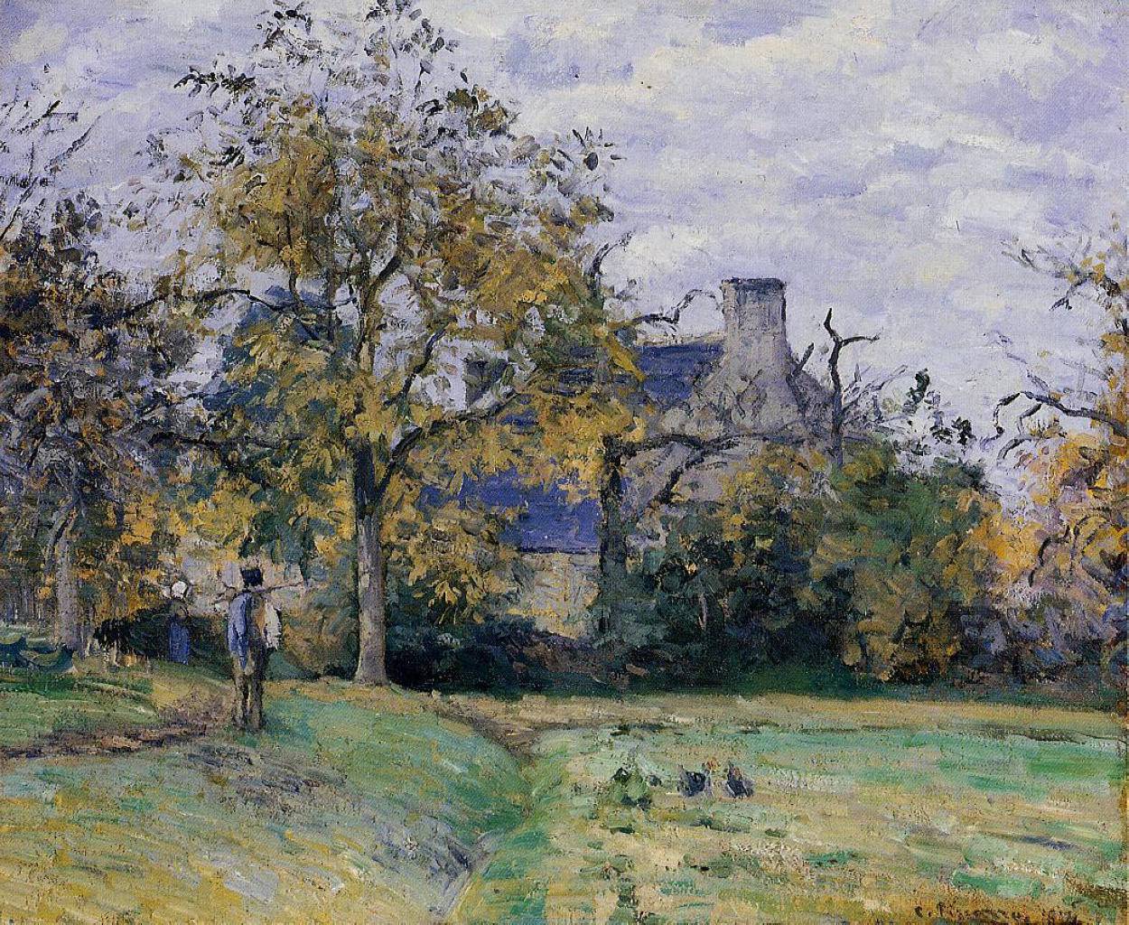 Piette's Home on Montfoucault - Camille Pissarro