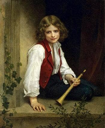 Pifferaro by William-Adolphe Bouguereau — hand-painted portrait oil painting reproduction on canvas