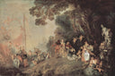 Pilgrimage on the Isle of Cythera by Antoine Watteau — hand-painted cultural oil painting reproduction on canvas
