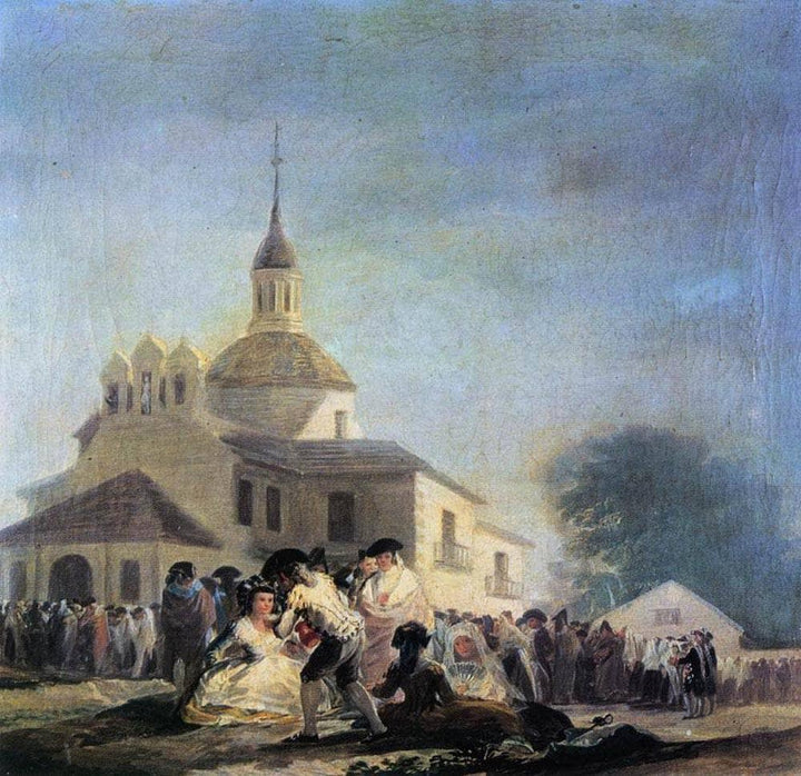 Pilgrimage to the Church of San Isidro by Francisco Goya — hand-painted cultural oil painting reproduction on canvas
