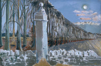 Pillar and Moon by Paul Nash — hand-painted architectural oil painting reproduction on canvas