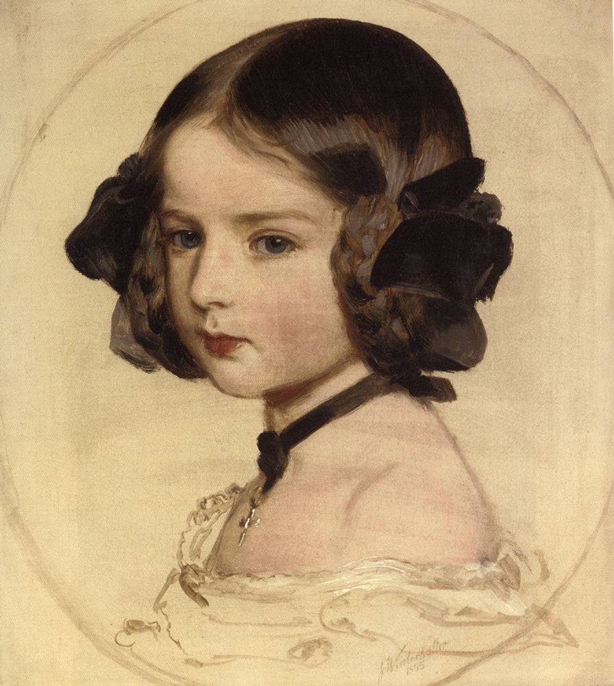 Pincess Clothilde von Saxen Coburg by Franz Xaver Winterhalter, hand-painted portrait oil painting reproduction on canvas
