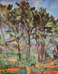 Pine and Aqueduct by Paul Cezanne — hand-painted botanical oil painting reproduction on canvas