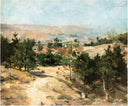 Pine trees (Malzéville plateau) by Émile Friant — hand-painted landscape oil painting reproduction on canvas