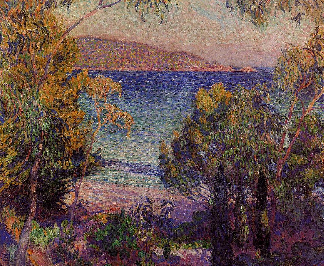 Pines and Eucalyptus at Cavelieri - Theo van Rysselberghe