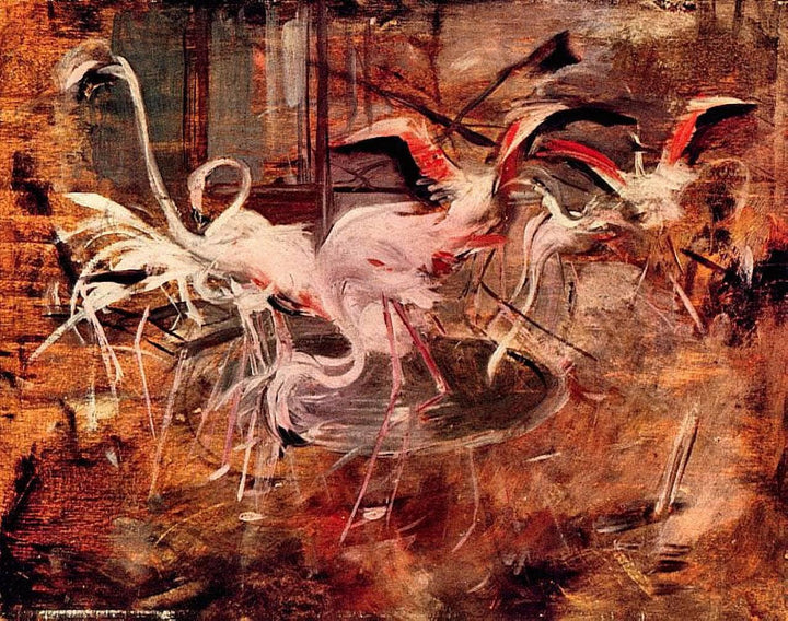 Pink Palace Ibis in the Vesinet by Giovanni Boldini — hand-painted abstract oil painting reproduction on canvas