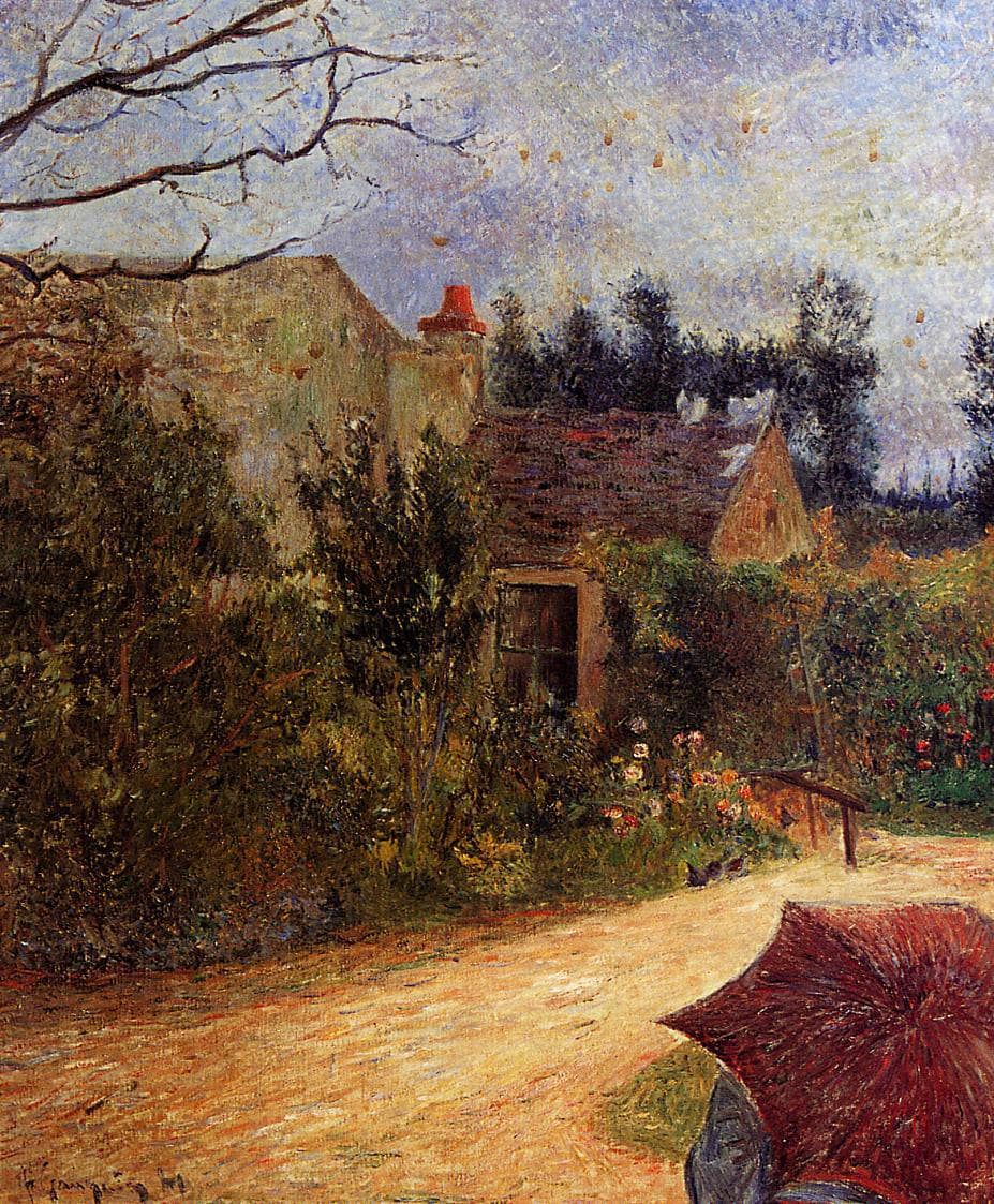 Pissarro's Garden, Pontoise by Paul Gauguin — hand-painted botanical oil painting reproduction on canvas