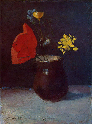 Pitcher of Flowers - Odilon Redon