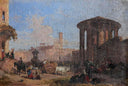 The Temple of Vesta, Rome by Penry Williams — hand-painted landscape oil painting reproduction on canvas