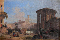 The Temple of Vesta, Rome by Penry Williams — hand-painted landscape oil painting reproduction on canvas