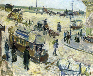 Place de la Republique, Rouen (with Tramway) - Camille Pissarro