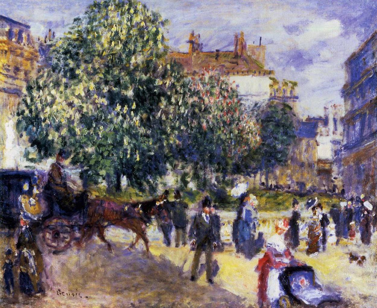 Place de la Trinite - Pierre-Auguste Renoir