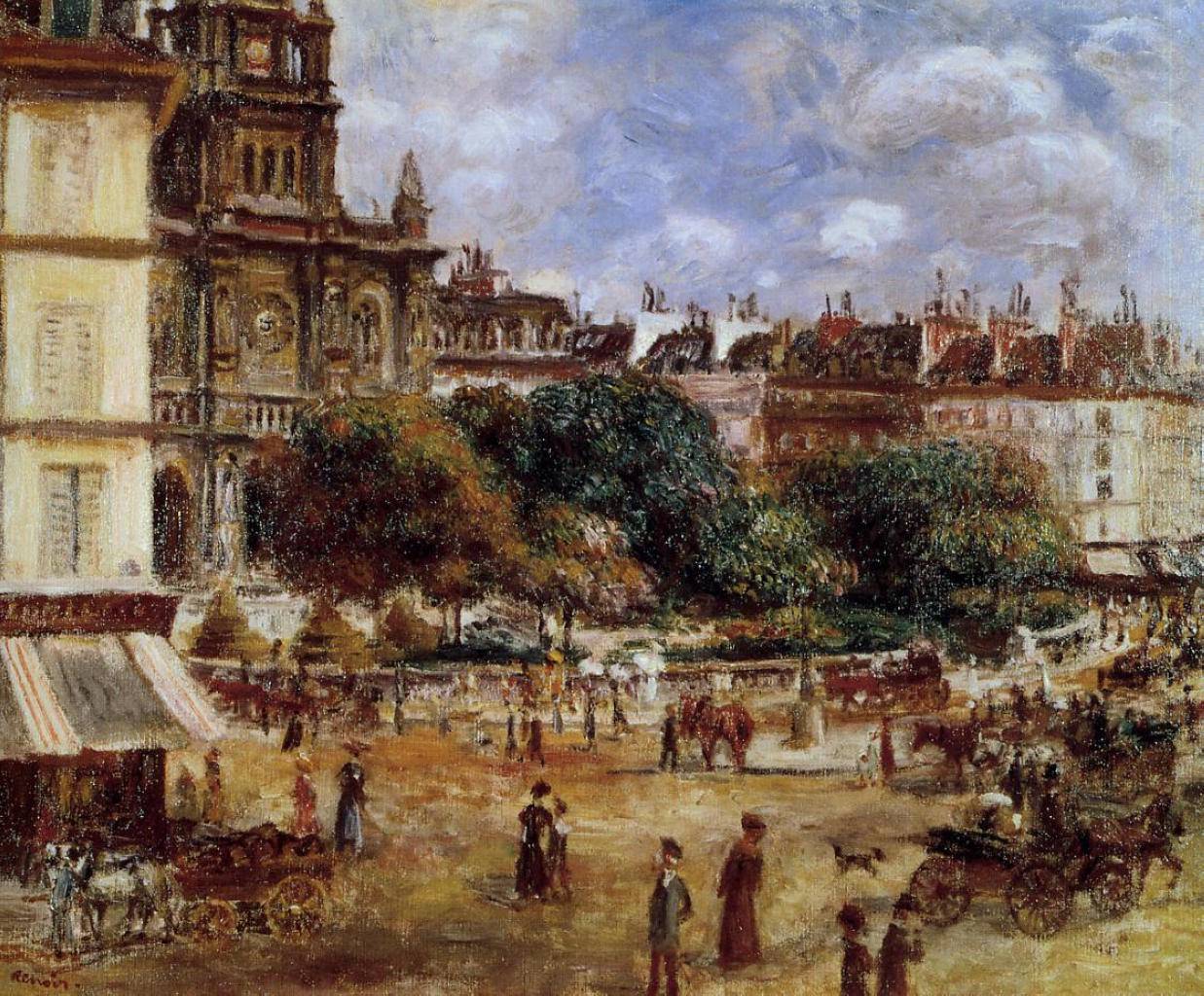 Place de la Trinite - Pierre-Auguste Renoir