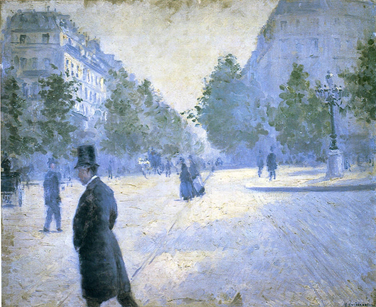 Place Saint Augustin, Misty Weather - Gustave Caillebotte