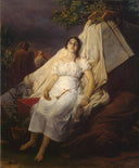 Plague in Barcelona in 1819 by Horace Vernet — hand-painted portrait oil painting reproduction on canvas