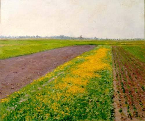 Plain of Gennevilliers by Gustave Caillebotte — hand-painted eco oil painting reproduction on canvas