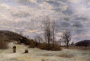 Plains near Beauvais by Camille Corot — rural oil painting wall art, Realism