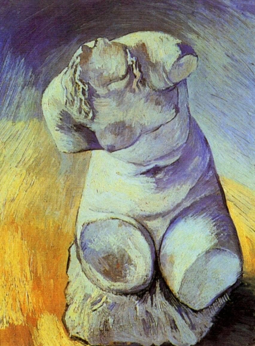 Plaster Statuette of a Female Torso by Vincent van Gogh — hand-painted abstract oil painting reproduction on canvas