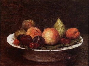 Plate of Fruit - Henri Fantin-Latour