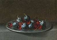 Plato Con Ciruelas Y Guindas by Juan van der Hamen — hand-painted still oil painting reproduction on canvas