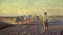 Plowing in Ukraine by Leon WyczóÅkowski — rural oil painting wall art, Realism
