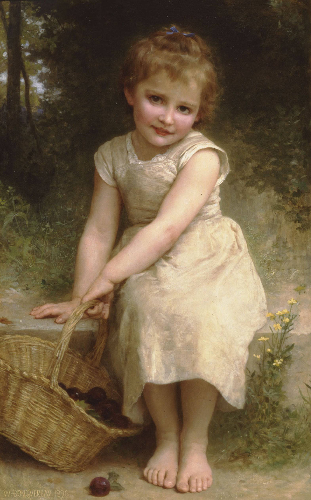 Plums by William-Adolphe Bouguereau — hand-painted portrait oil painting reproduction on canvas