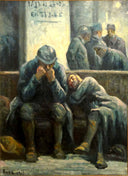 Poilus À La Gare De L'est by Maximilien Luce — group oil painting wall art, Neo Impressionism