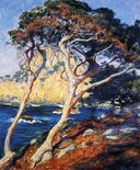 Point Lobos Trees by Guy Rose — hand-painted botanical oil painting reproduction on canvas