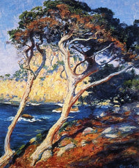Point Lobos Trees by Guy Rose — hand-painted botanical oil painting reproduction on canvas