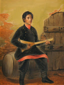 Polish balalaika player by Elisabeth Jerichau-Baumann — hand-painted portrait oil painting reproduction on canvas