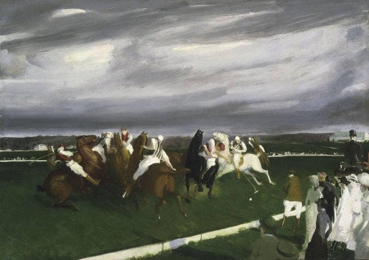 Polo at Lakewood by George Bellows — hand-painted animal oil painting reproduction on canvas