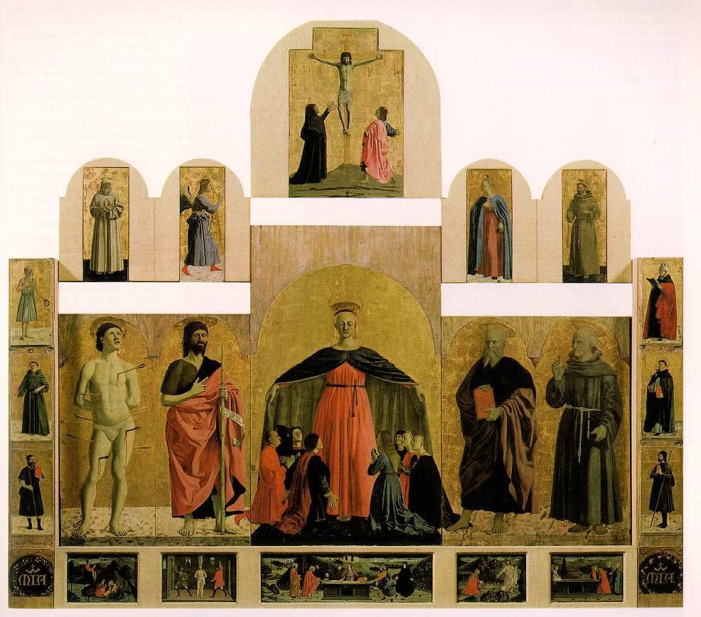 Polyptych of the Misericordia by Piero della Francesca — hand-painted cultural oil painting reproduction on canvas