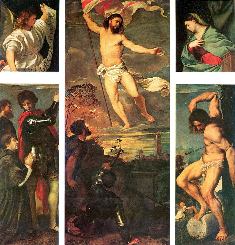 Polyptych of the Resurrection on gallery wrap