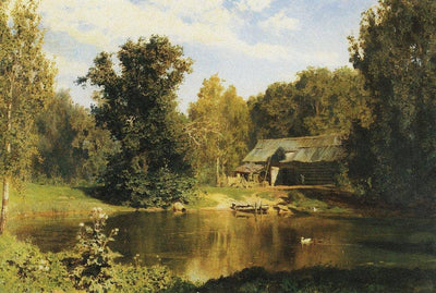 Pond in Abramtsevo by Vasily Polenov — oil painting reproduction