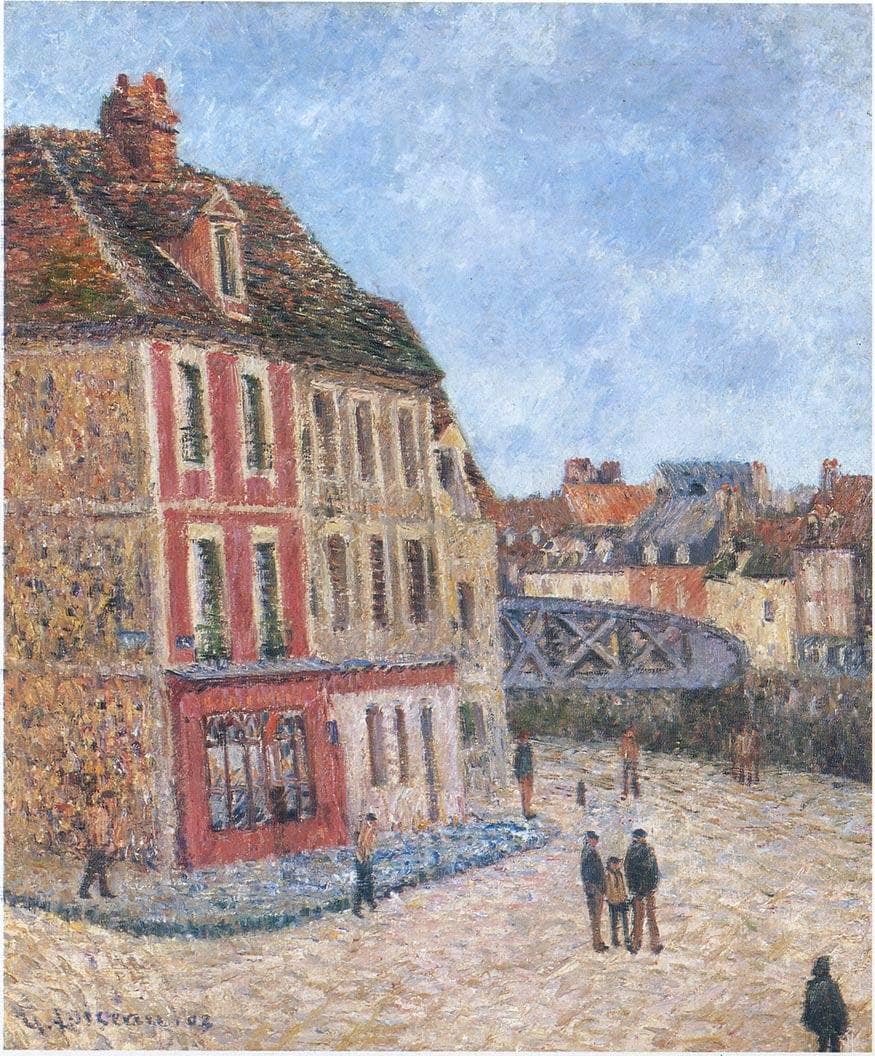 Pont Tourant at Dieppe by Gustave Loiseau — hand-painted architectural oil painting reproduction on canvas