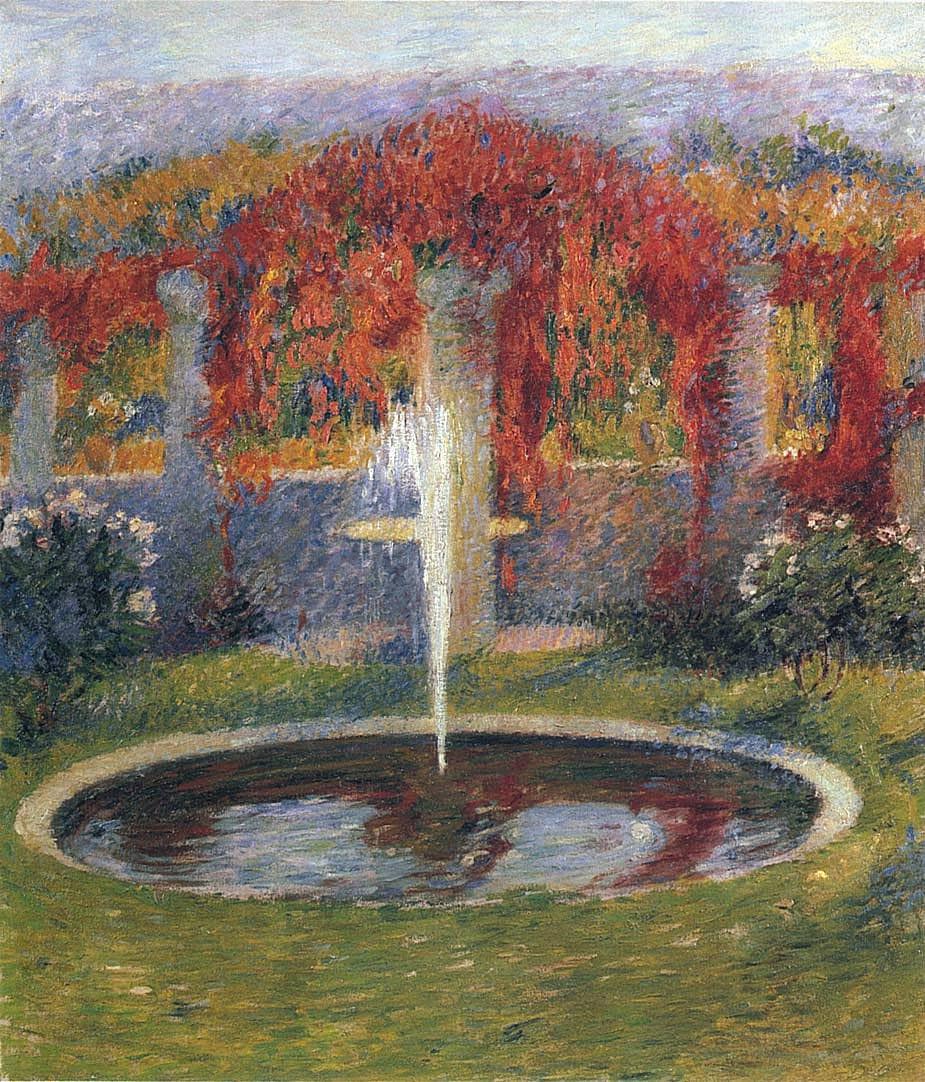 Pool Manor de Marquayrol by Henri Martin — hand-painted abstract oil painting reproduction on canvas