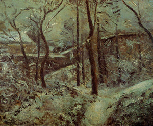 Poor footpath, Pontoise, snow effect - Camille Pissarro