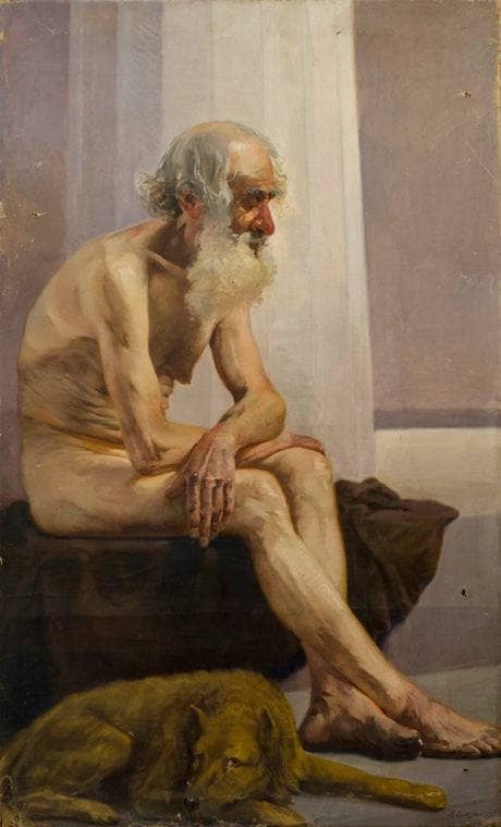 Poor old Greek Anatolia by Arshak Fetvadjian — hand-painted portrait oil painting reproduction on canvas