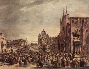 Pope Pius VI Blessing the People on Campo Santi Giovanni e Paolo - Francesco Guardi