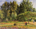 Poplars, Afternoon in Eragny by Camille Pissarro — rural oil painting wall art, Impressionism