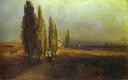 Poplars by Fyodor Vasilyev — rural oil painting wall art, Realism