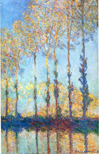 Poplars on the Banks of the Epte by Claude Monet — hand-painted botanical oil painting reproduction on canvas