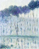 Poplars on the Banks of the Eure by Gustave Loiseau — hand-painted botanical oil painting reproduction on canvas