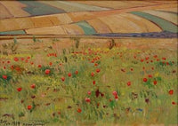 Poppies by Petro Kholodny (Elder) — hand-painted botanical oil painting reproduction on canvas