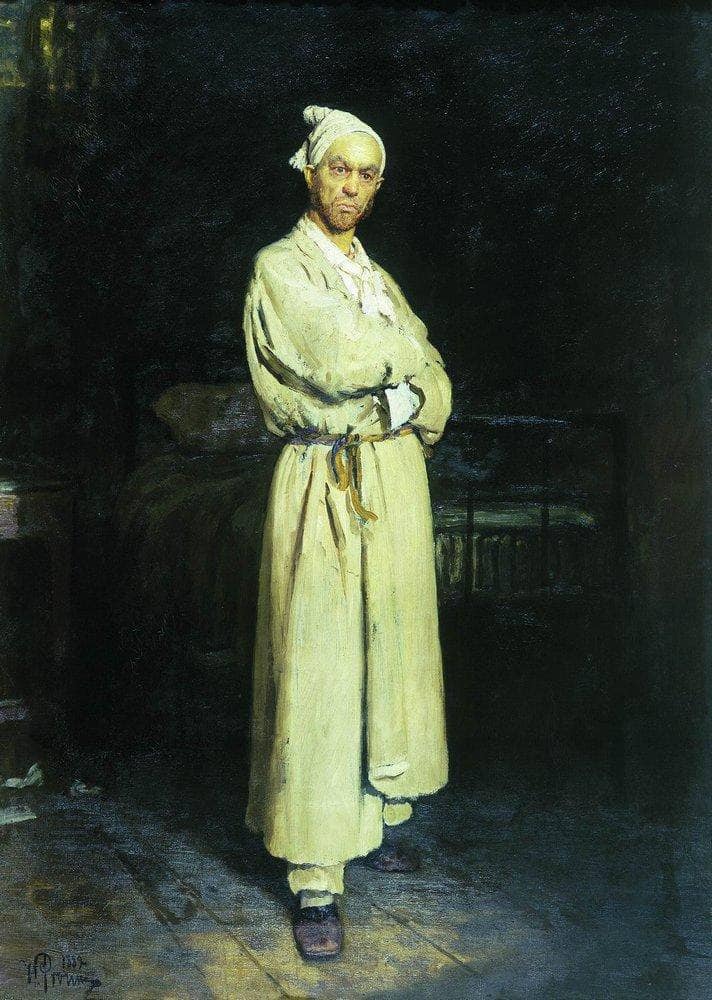 Poprishchin by Ilya Repin — hand-painted portrait oil painting reproduction on canvas